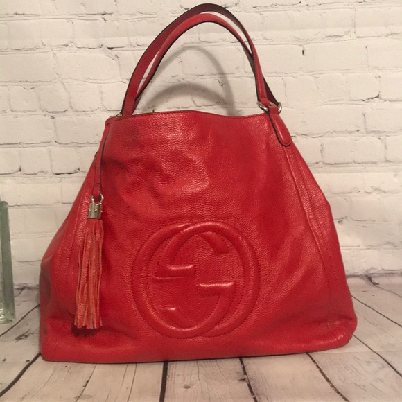 Gucci Handbags - Gucci pebble calfskin large La Storia bag